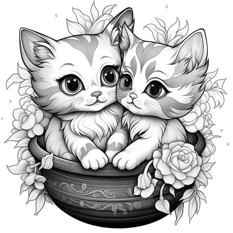 Kitten Coloring Pages Printable