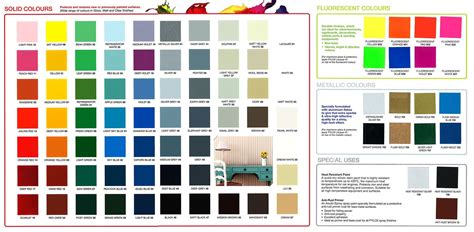Krylon Spray Paint Colors Chart