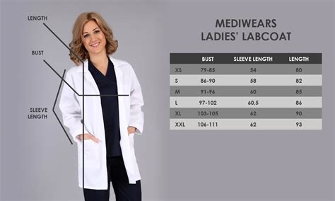 Lab Coat Size Chart Womens