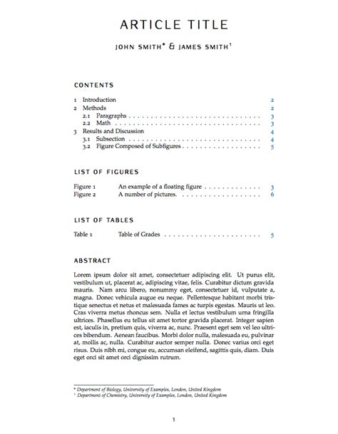 Lab Report Latex Template