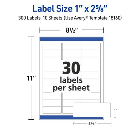 Label Template 1 X 2 5 8