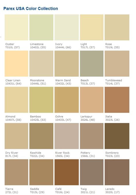 Lahabra Stucco Color Chart