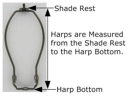 Lamp Harp Sizes Chart