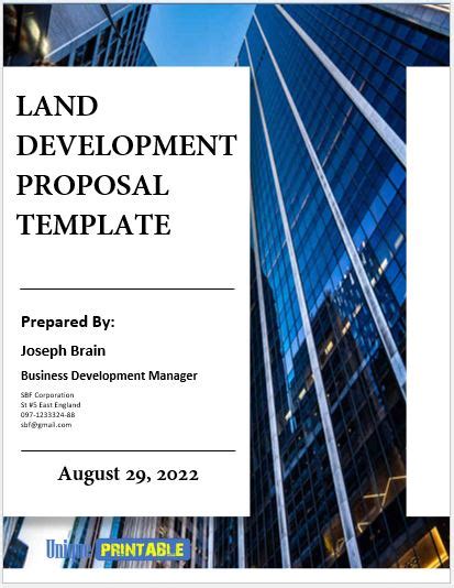 Land Proposal Template