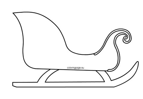 Large Santa Sleigh Template