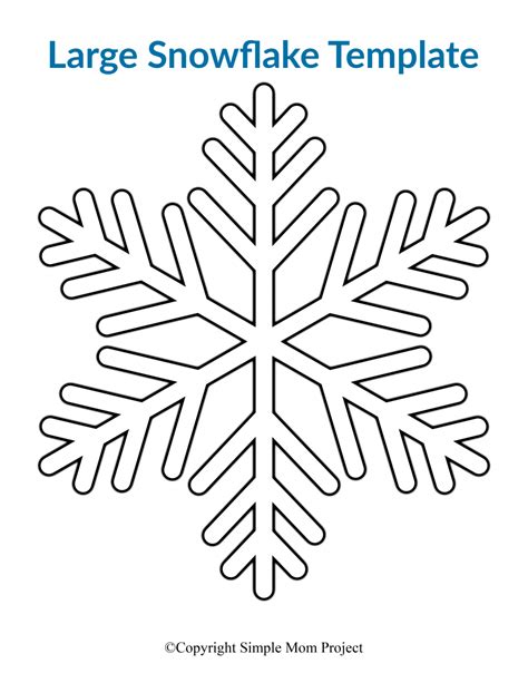 Large Snowflake Template