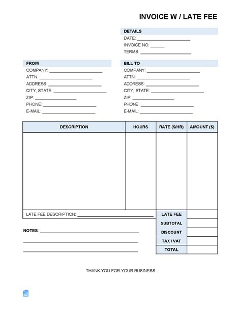 Late Invoice Template