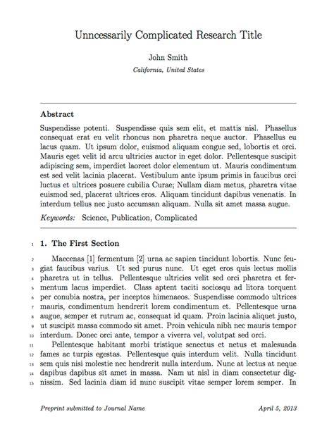 Latex Academic Paper Template