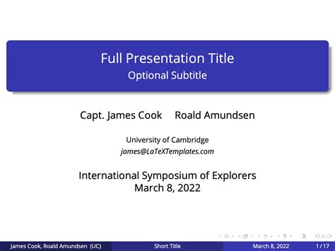 Latex Presentation Template
