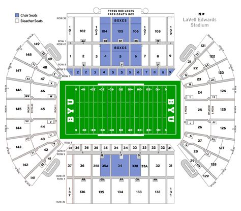 Lavell Edwards Stadium Seating Chart