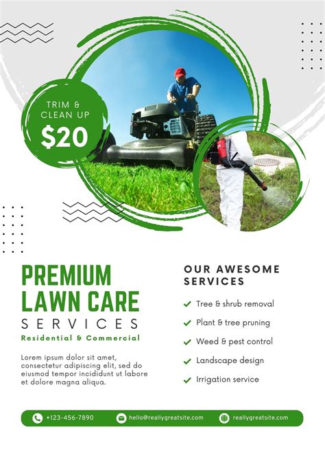 Lawn Service Flyer Template Free