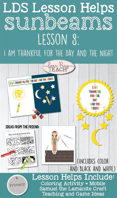 Lds Sunbeam Lesson 16 Free Printables Word Of Wisdom