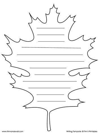 Leaf Writing Template