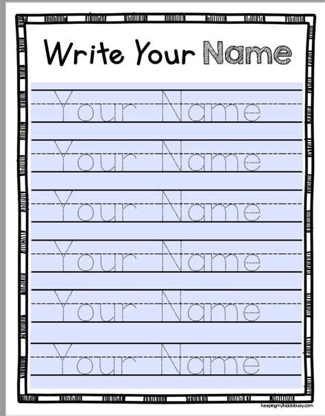 Learn To Write Name Printables
