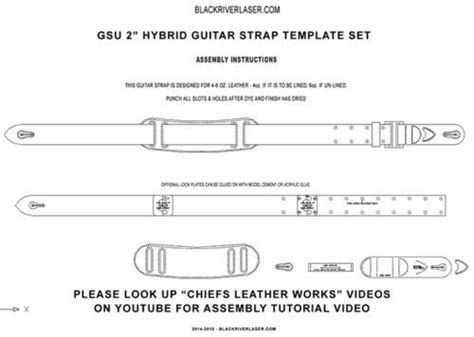 Leather Guitar Strap Template
