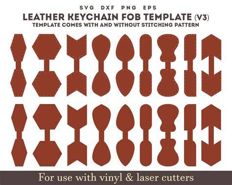 Leather Keychain Template Free