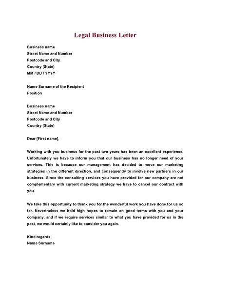 Legal Letter Templates