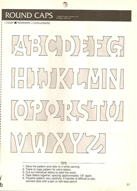 Letter Carving Templates