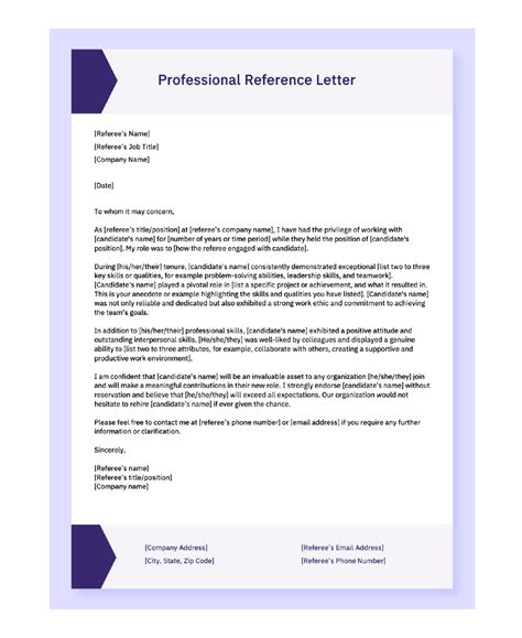 Letter Of Recommendation Template Job
