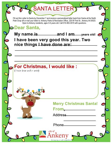 Letter Template For Christmas