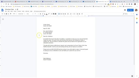 Letter Template For Google Docs