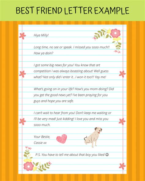 Letter Template To A Friend