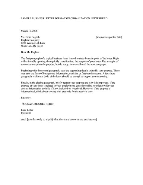 Letter To A Company Template