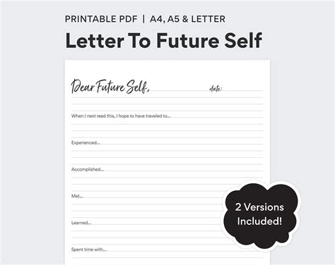 Letter To Your Future Self Template