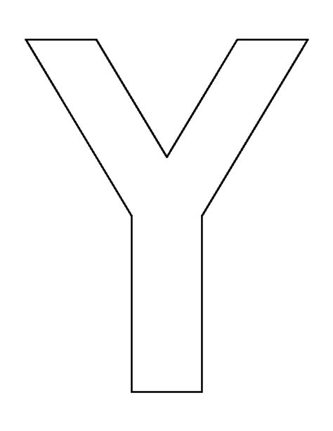 Letter Y Template