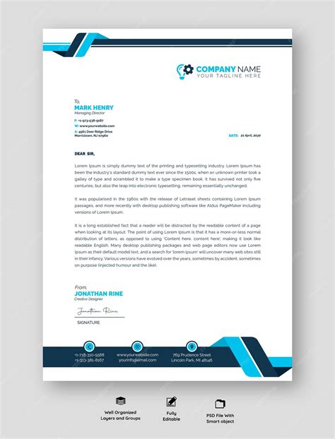 Letterhead Designs Templates