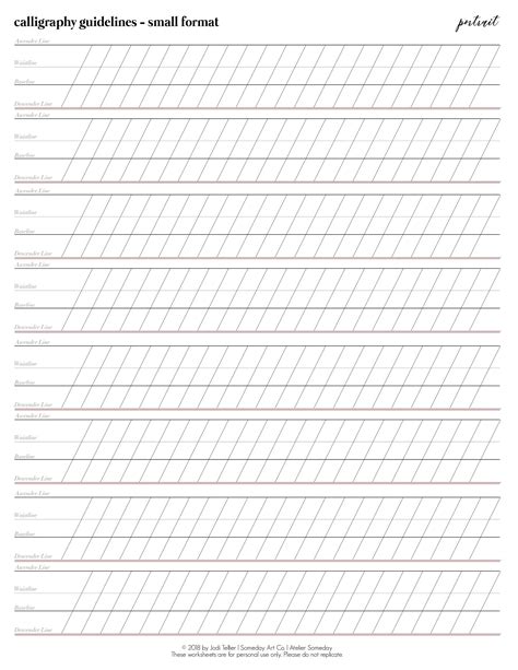 Lettering Guide Template