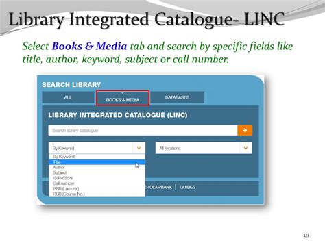 Library Catalogue Is For Keyword Name And Title