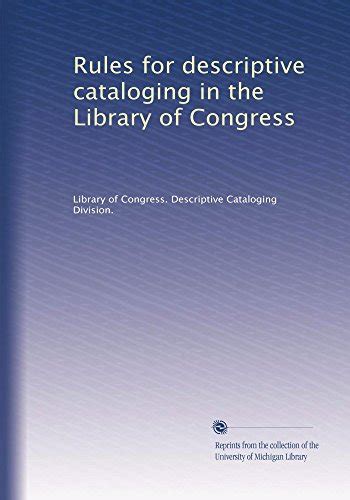 Library Of Congress Cataloging Rules Conference Proceedings