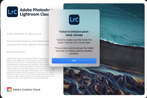 Lightroom Catalog Cannot Be Opened Because Another Application