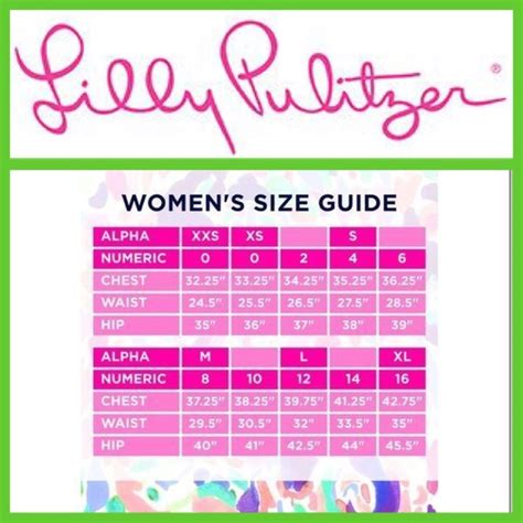 Lilly Pulitzer Size Chart Women