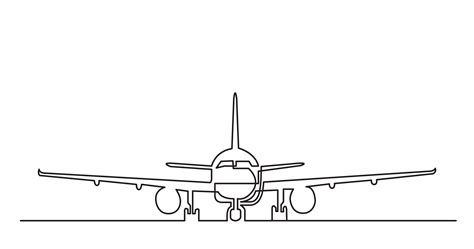 Line Drawing Of Airplane