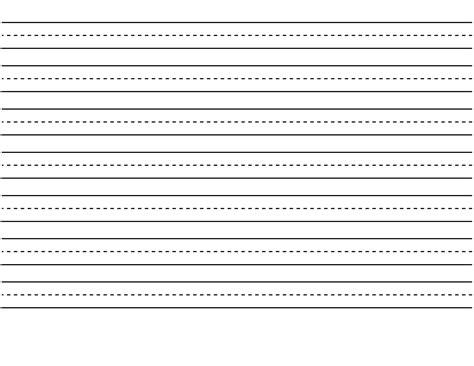 Lined Paper For Kindergarten Printable