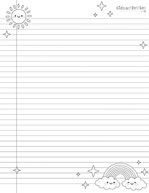 Lined Paper Printable Cute