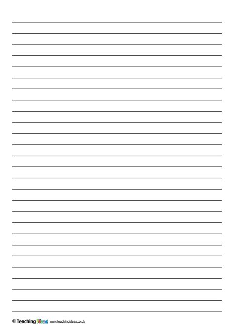 Lined Paper Template Word
