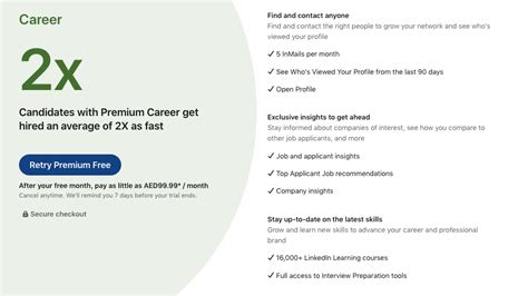 Linkedin Premium Career Plan