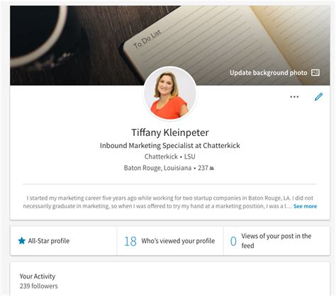 Linkedin Profile Template