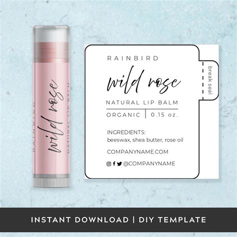 Lip Balm Labels Template Free