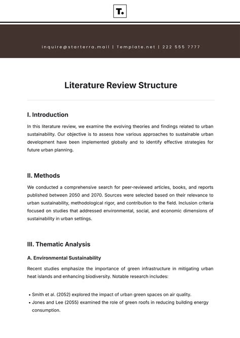 Literature Review Template