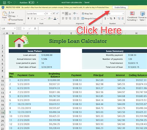 Loan Calculator Template Excel