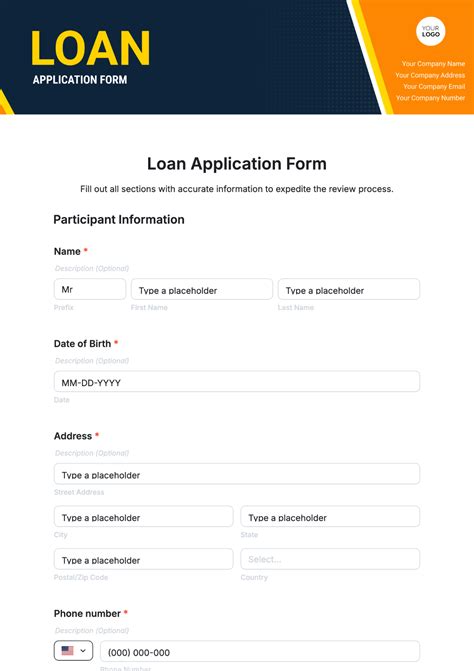 Loan Form Template