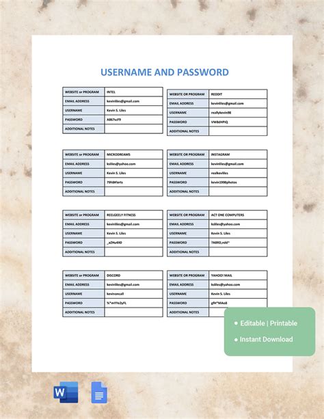 Login Password Template