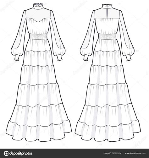 Long Sleeve Dress Template