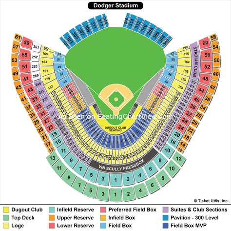 Los Angeles Dodgers Stadium Seating Chart