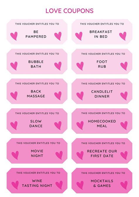 Love Vouchers Printable