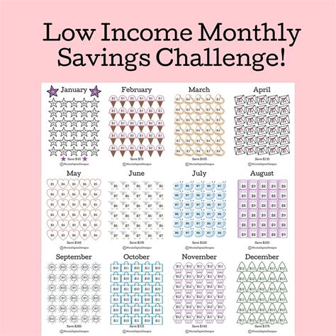 Low Income Savings Challenge Printable